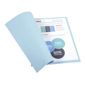 100 Chemises épaisses bleues clair 220g m2 - pour format A4