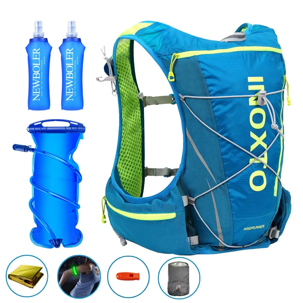 8L Running Hydratation Vest Sac À Dos Men Femmes Sacs De Sport Extérieurs Sacs De Sport Marathon Jogging Randonnée Option Deau S
