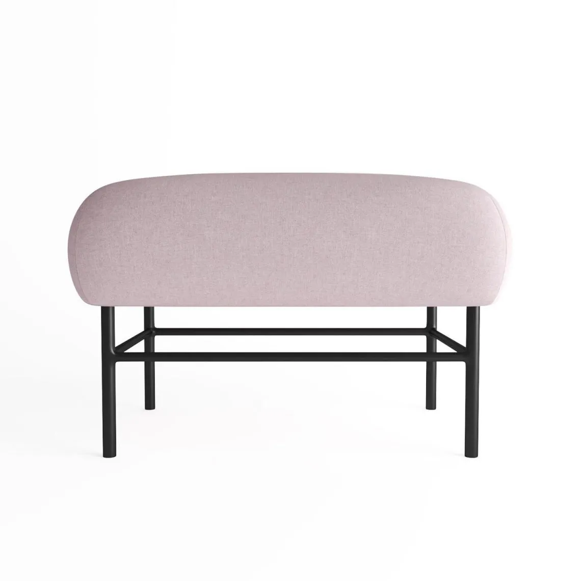 Banquette en tissu rose et métal noir EMMY | 3 Suisses