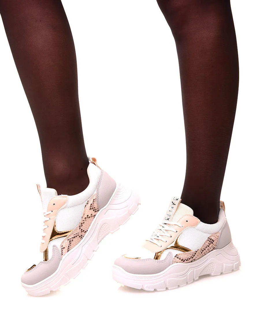 Basket à semelle épaisse beige
