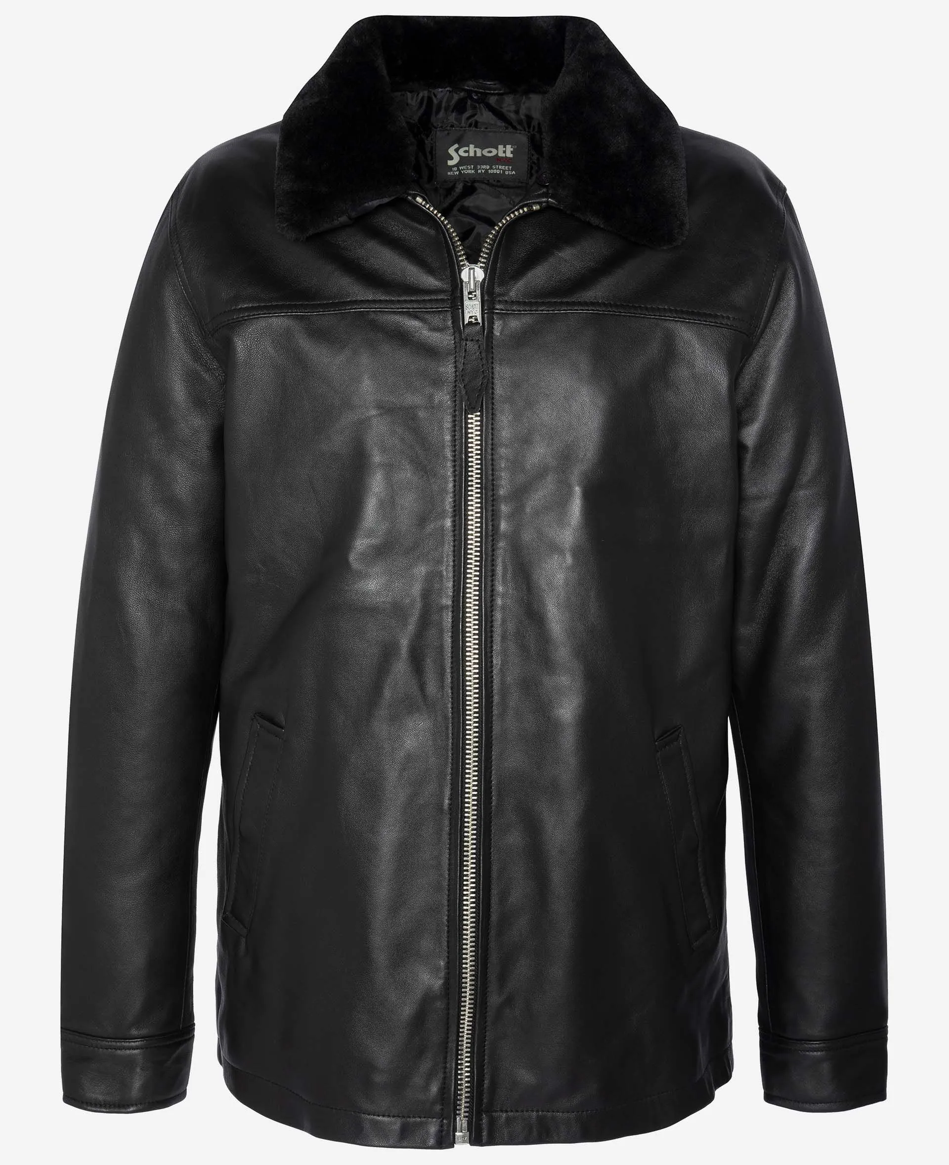 Blouson casual Schott NYC®, cuir d'agneau