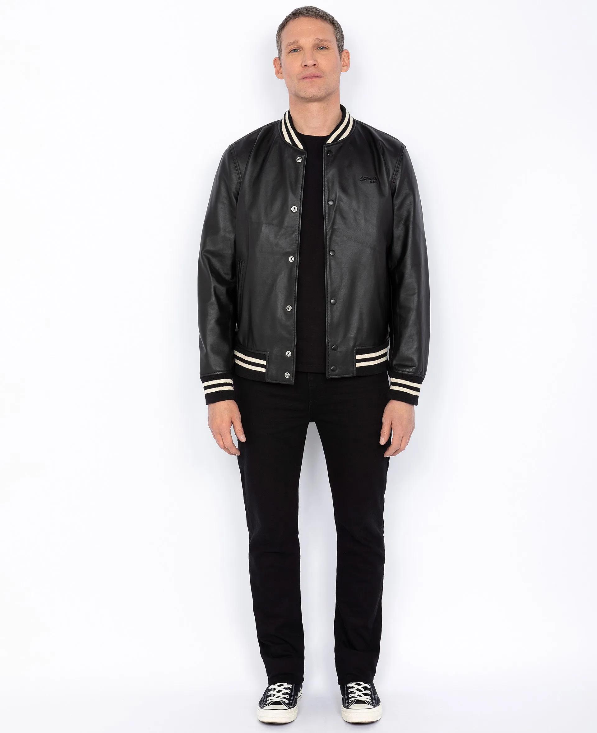 Blouson teddy, cuir d'agneau