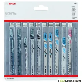 Bosch Bleu Accessoires 2607011171 Jeu de 10 lames de scie All in One