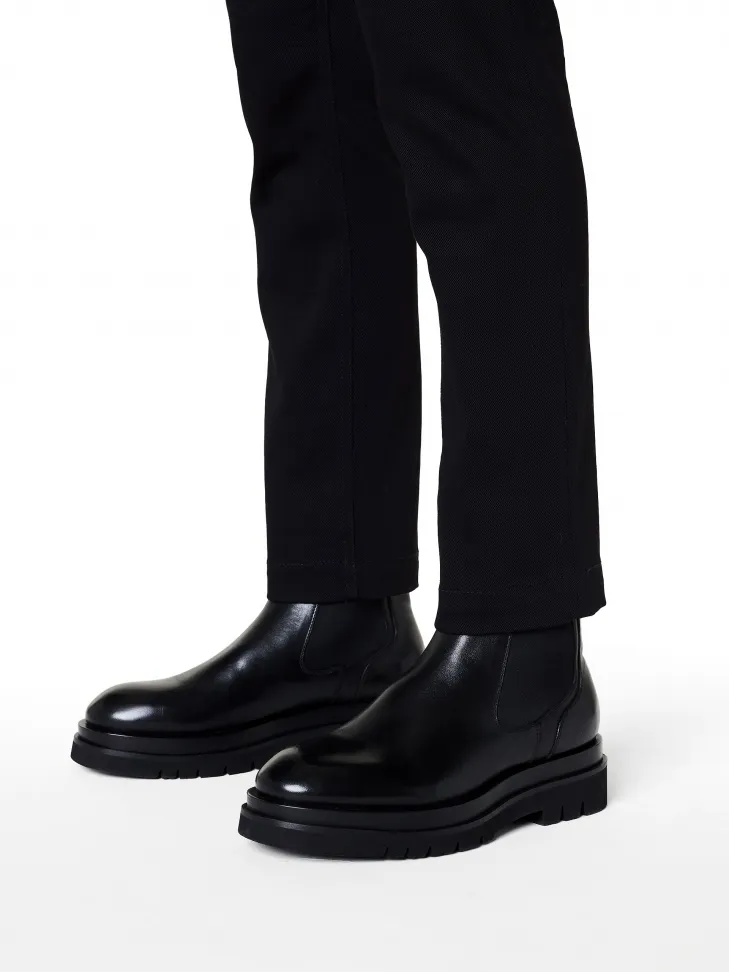 Bottes Chelsea noires pour hommes au look classique 