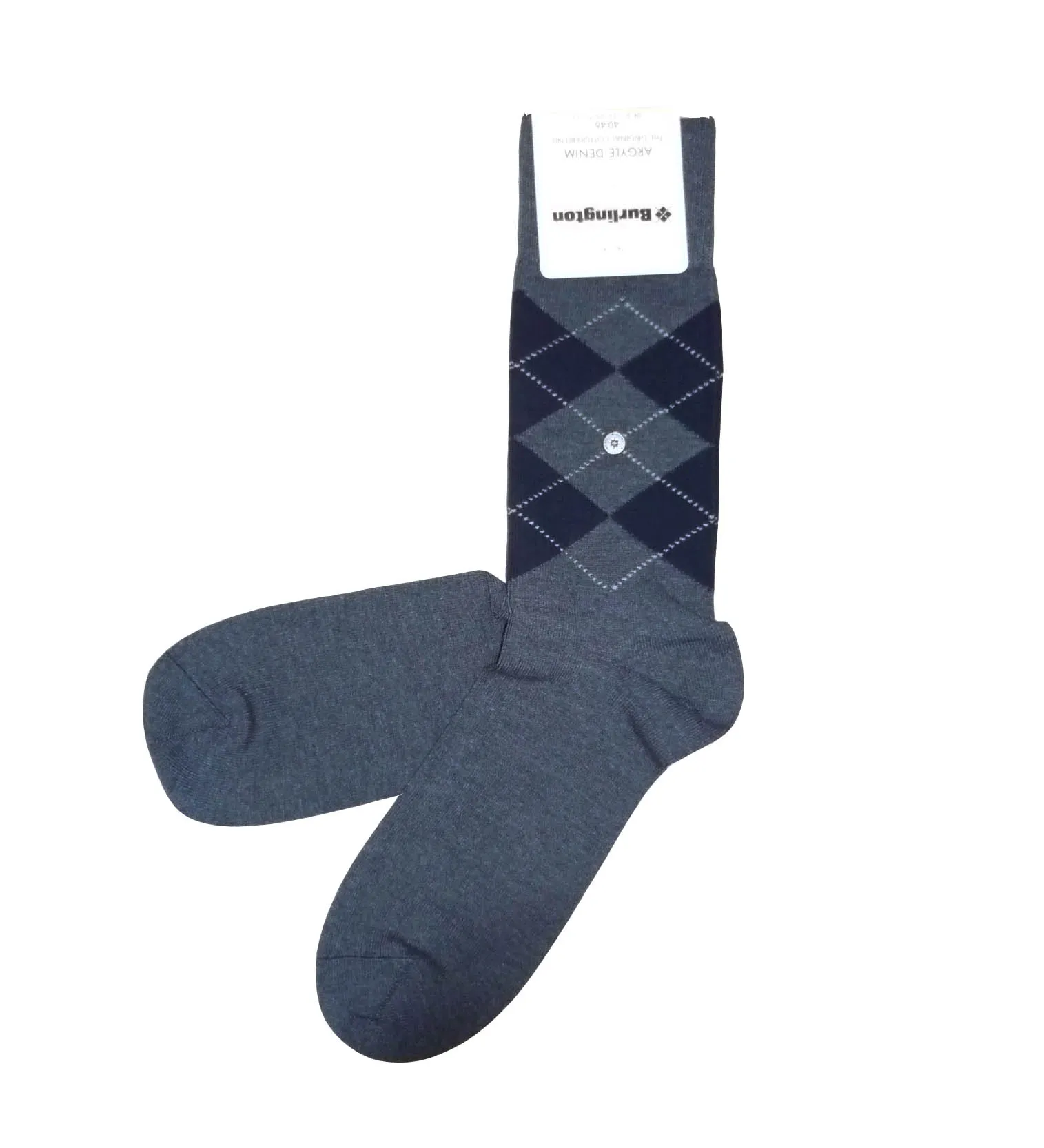 BURLINGTON Argyle denim bleu navy