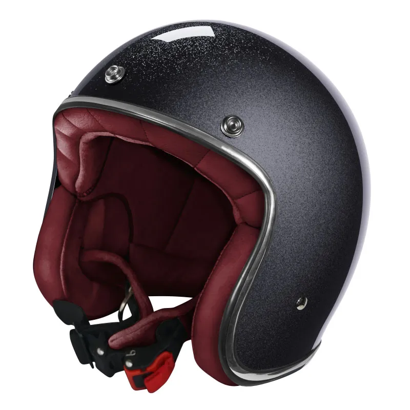 Casque Stormer Quartz glitter black glossy, jet vintage ECE 22 06
