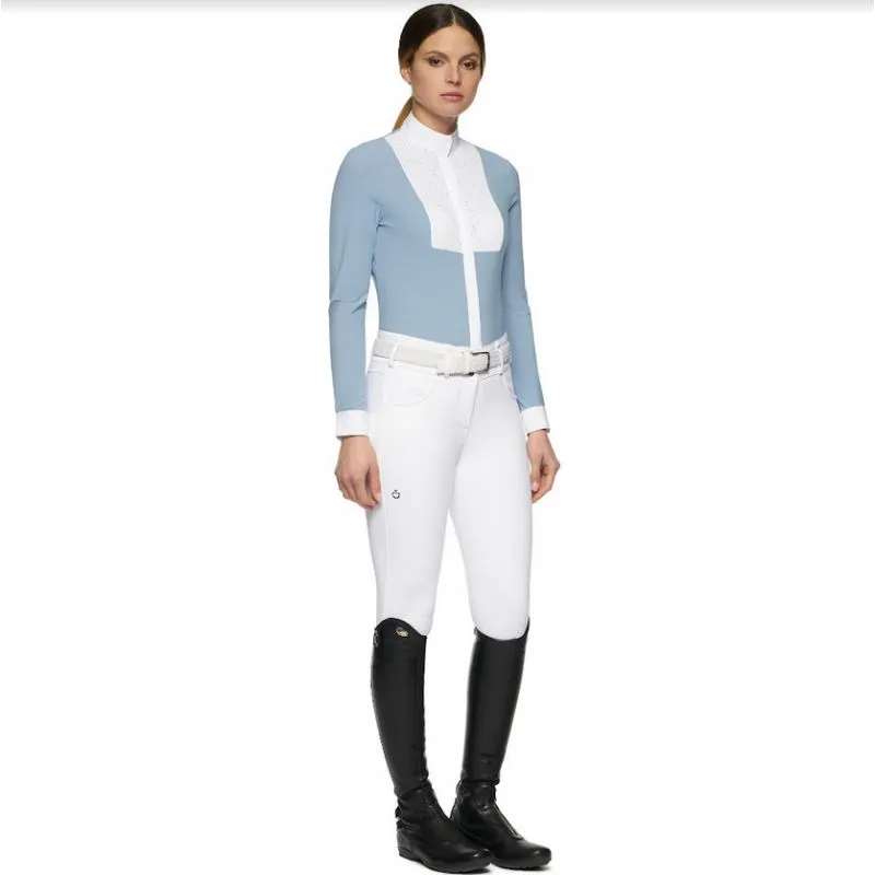 Cavalleria Toscana - Polos et Chemises - Chemise de concours Manches Longues CAD131 Bleu de provence