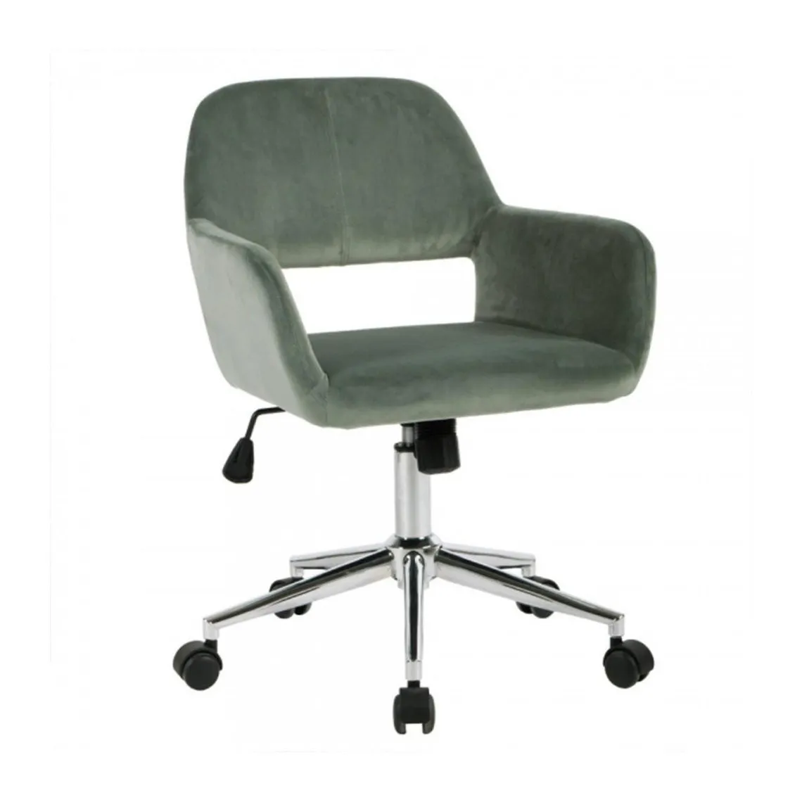 Chaise de bureau ajustable Ross en velours Vert | 3 Suisses