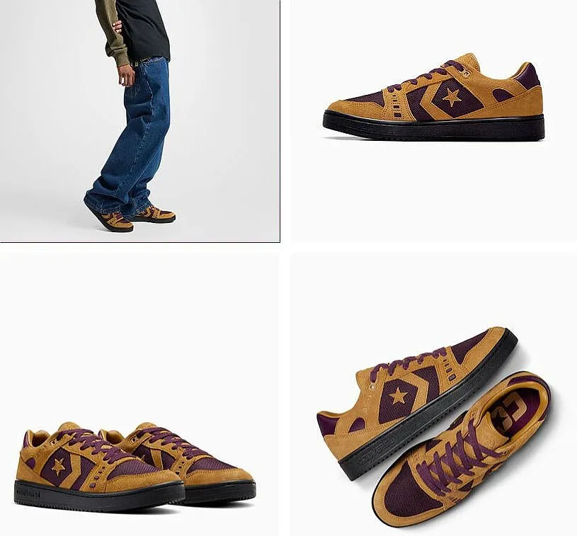 chaussures Converse Cons AS-1 Pro Suede & Canvas OX - A08502/Wood Thrush/Winter Bloom/Black