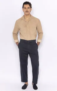 Chemise cuir velours beige Rivieras - La Canadienne - T-shirts / Polos / Chemises Nubuck et Daim Beige