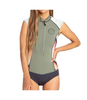 Combinaison de surf Kaki à Motifs Femme Billabong Captain
