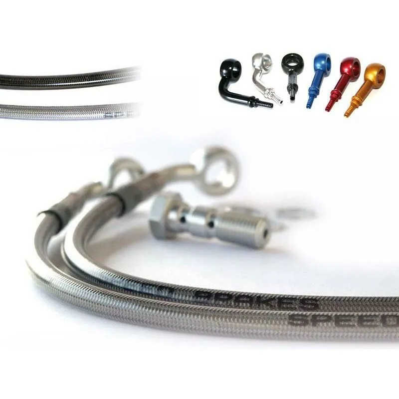 Durite de frein avant d'aviation SPEEDBRAKES carbone/raccord titane Yamaha WR Z, YZ F