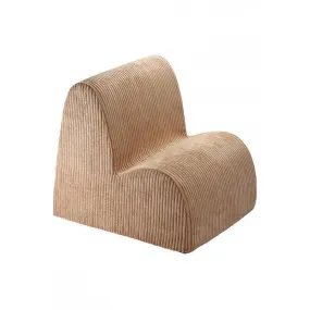 Fauteuil enfant velours côtelé NUBE TOFFEE marron - 