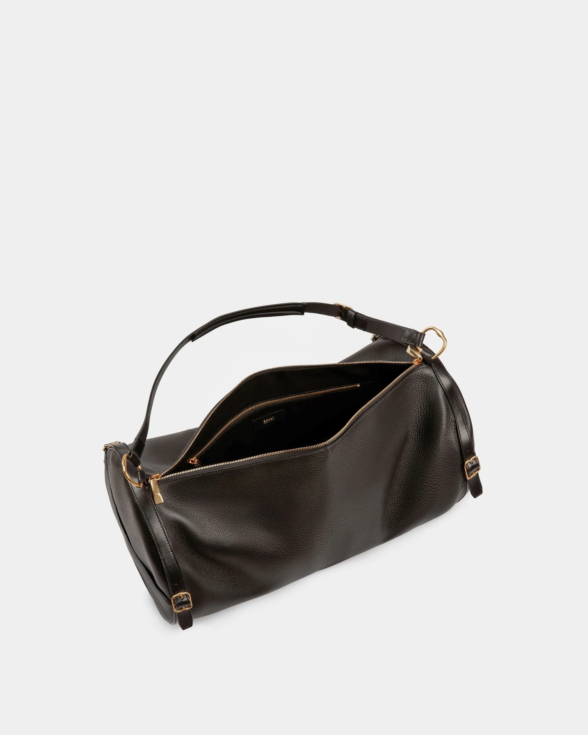 Grand Sac De Sport En Cuir Noir