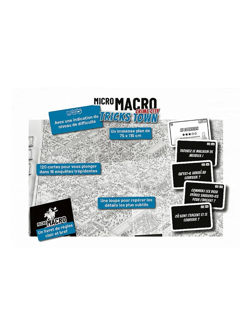 Jeu de société famille Micro macro Crime City 3 Tricks Town - N/A