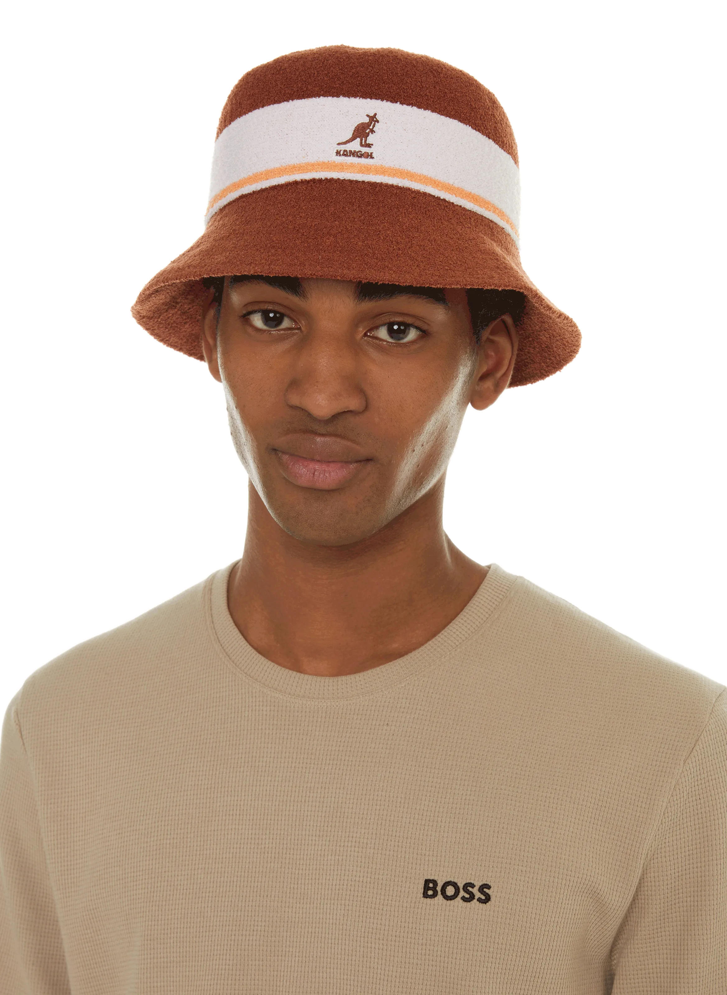 KANGOL  Bob à logo  - Marron