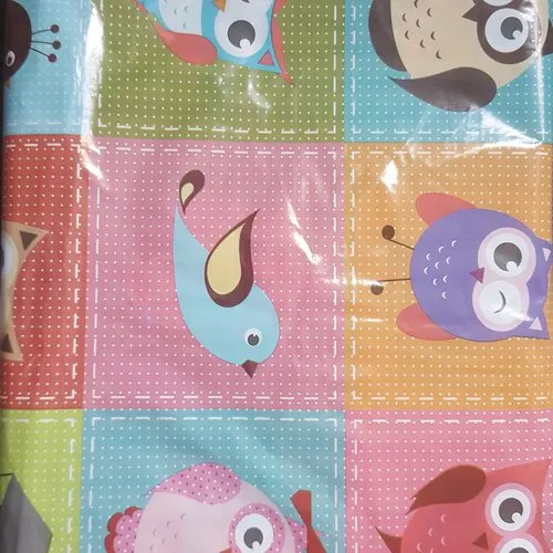 Lot de 50 grand sacs 30x35cm pochettes cadeaux emballage plastique impression décor hibou chouette multicolore e1