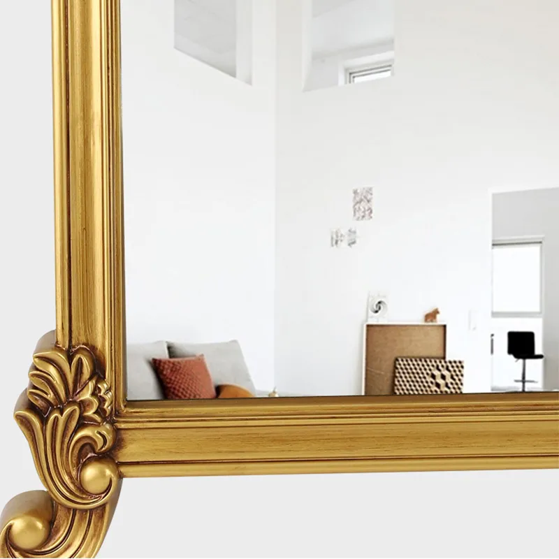 Miroir cosmétique sculpté en verre européenne forme spéciale salle de bains