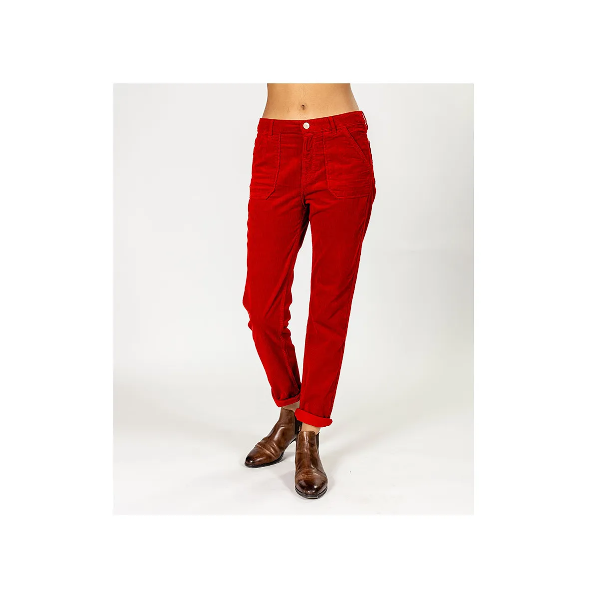Pantalon en Velours Côtelé TRESOR Blood Hiver 2022 Hod Paris à -50%