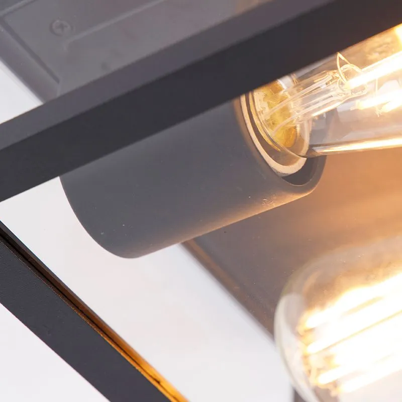 Plafonnier intelligent noir IP44 2 lumières avec Wifi ST64 - Charlois