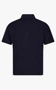 Polo éponge bleu marine Rivieras - La Canadienne - T-shirts / Polos / Chemises Textile Marine