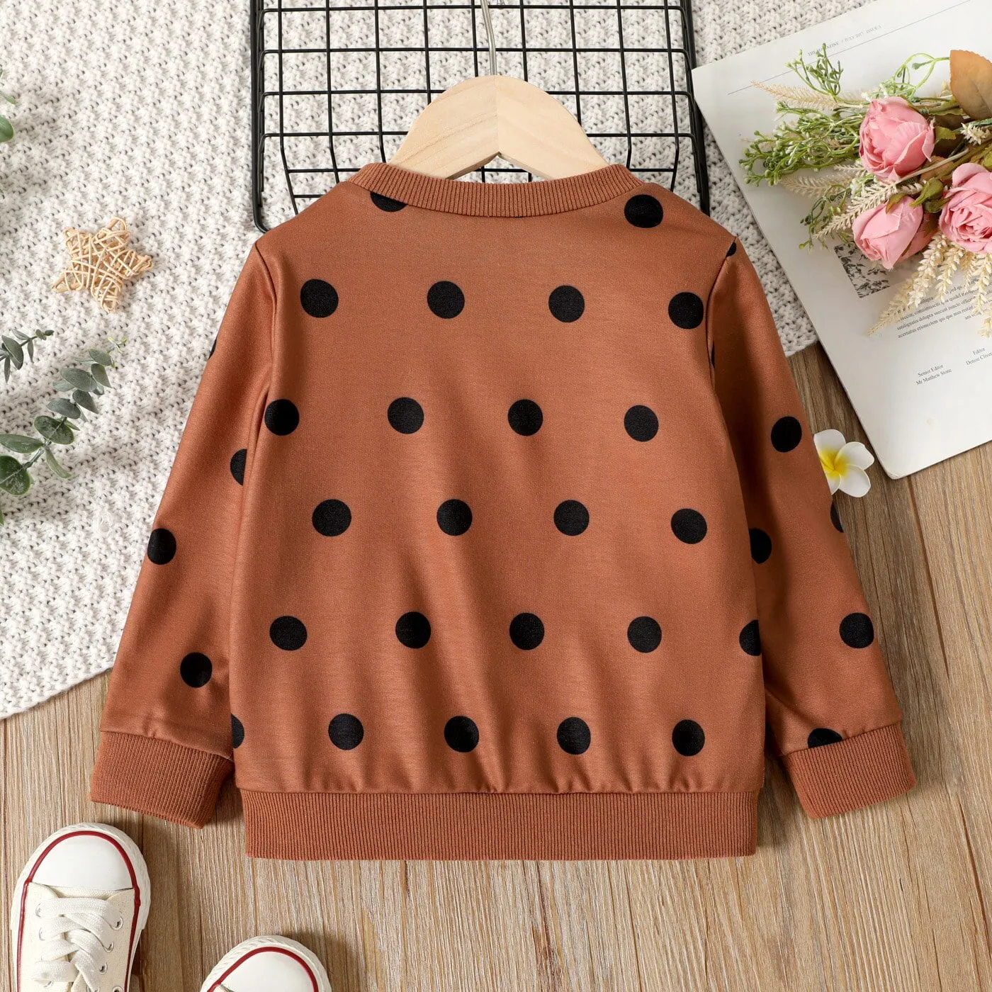 Pulls À Pois Marron Imprimé Animal Et Chat