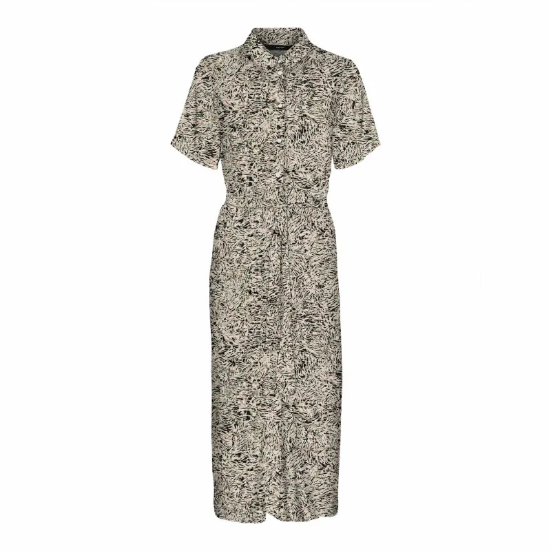 Robe chemise imprimé animal longueur midi Femme VERO MODA à prix
