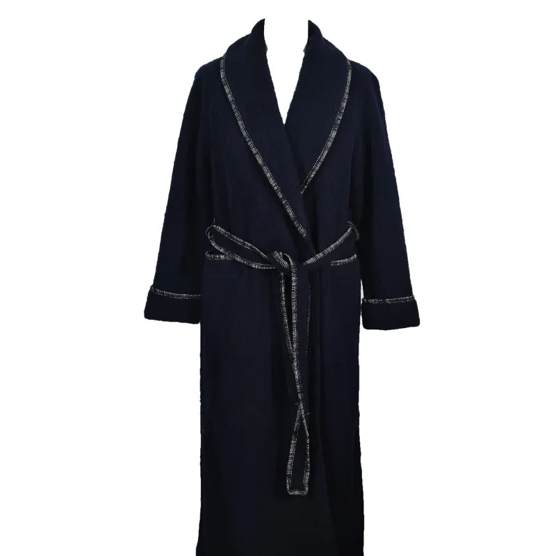 robe de chambre femme laine des pyrenees bleu marine en stock