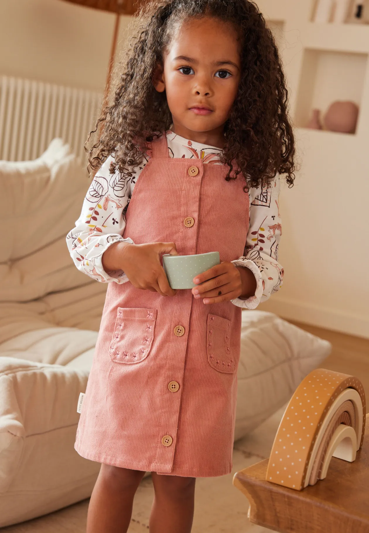 Robe en velours côtelé bébé fille Rosa - PETIT BEGUIN
