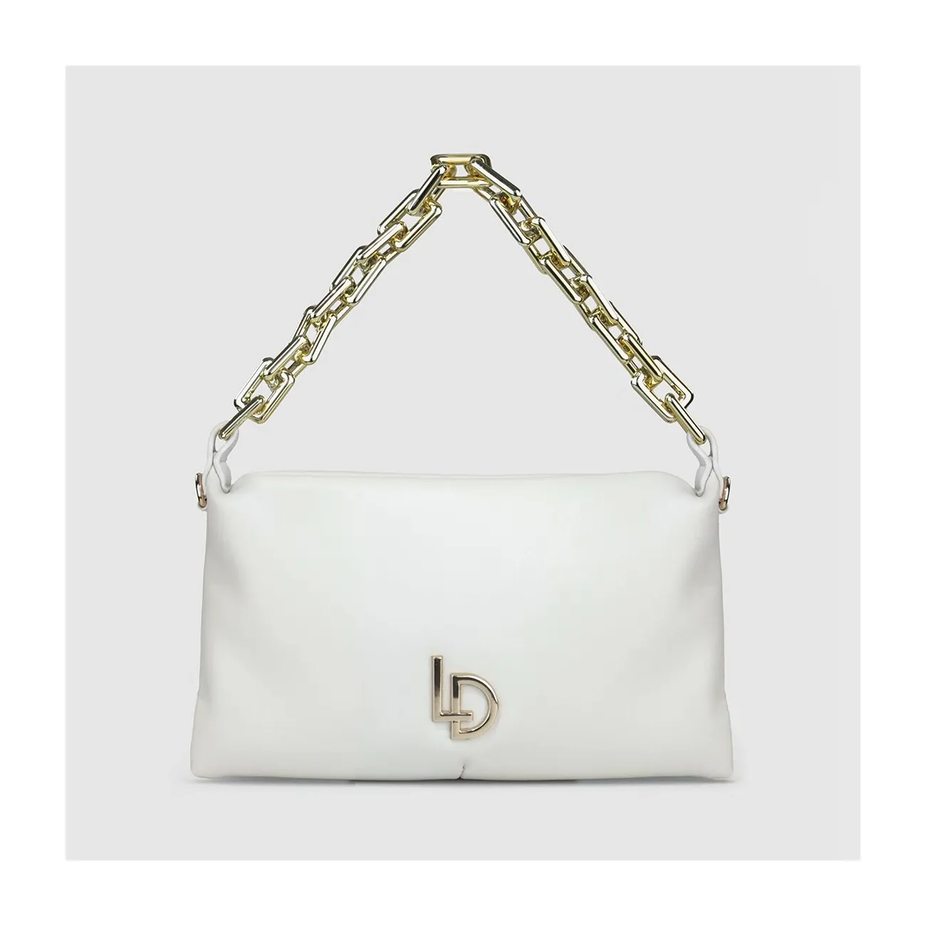 Sac porté épaule à chaîne effet cuir couleur nude. I LODI Sacs pour femme online.