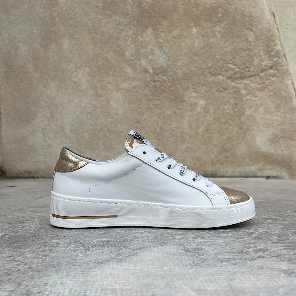 Semerdjian Catri 4913 M Blanc Gold basket à éclair en cuir femme