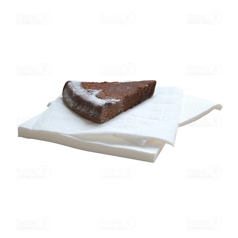 SERVIETTE BLANCHE 1 PLI 30*30 PK*100 