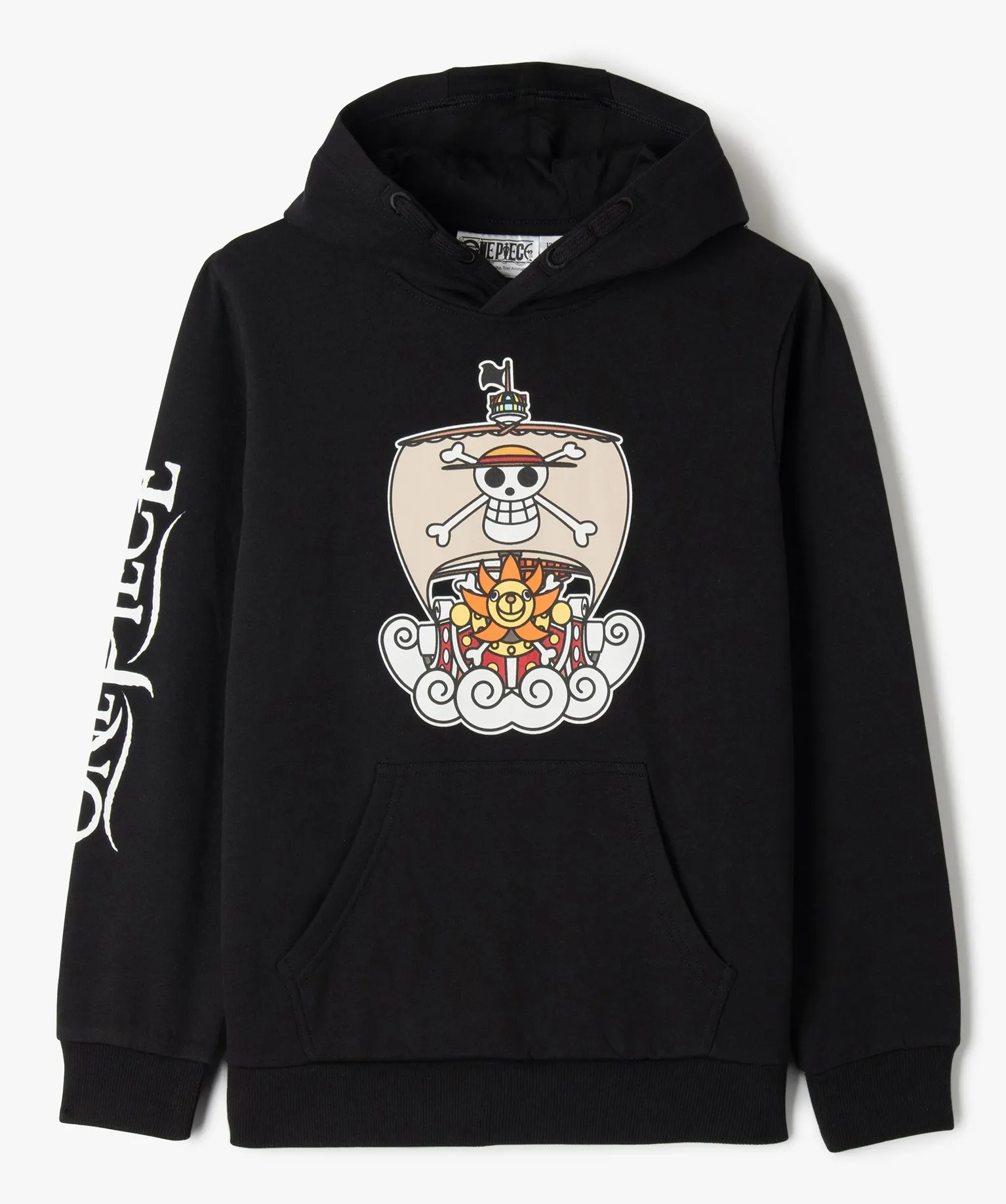 sweat a capuche avec motif manga garcon - one piece noir sweats