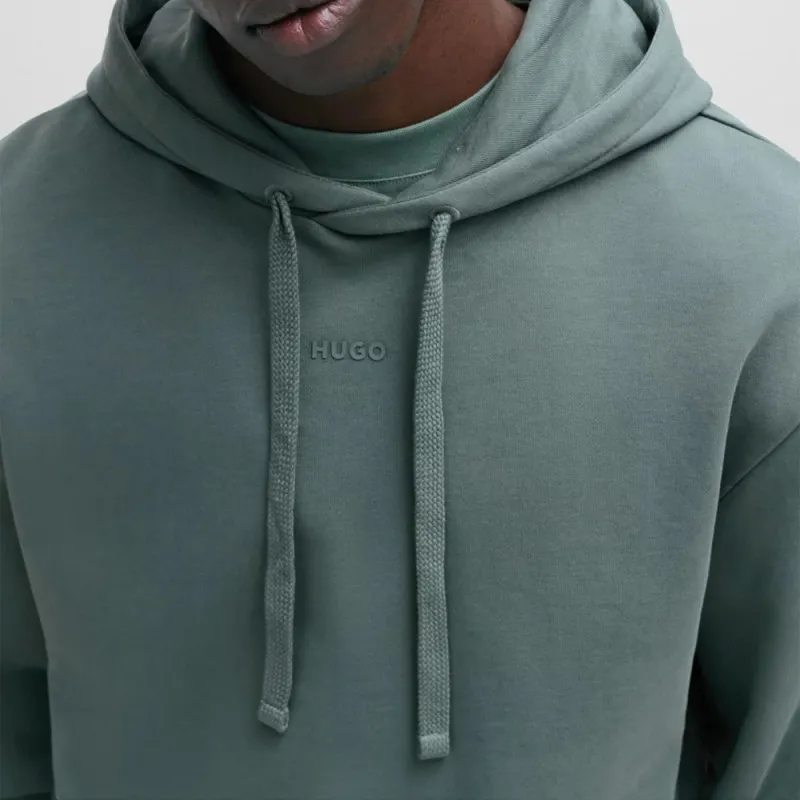 SWEAT À CAPUCHE VERT AVEC UN LOGO CONTRASTANT SUR LA POITRINE DAPO HUGO