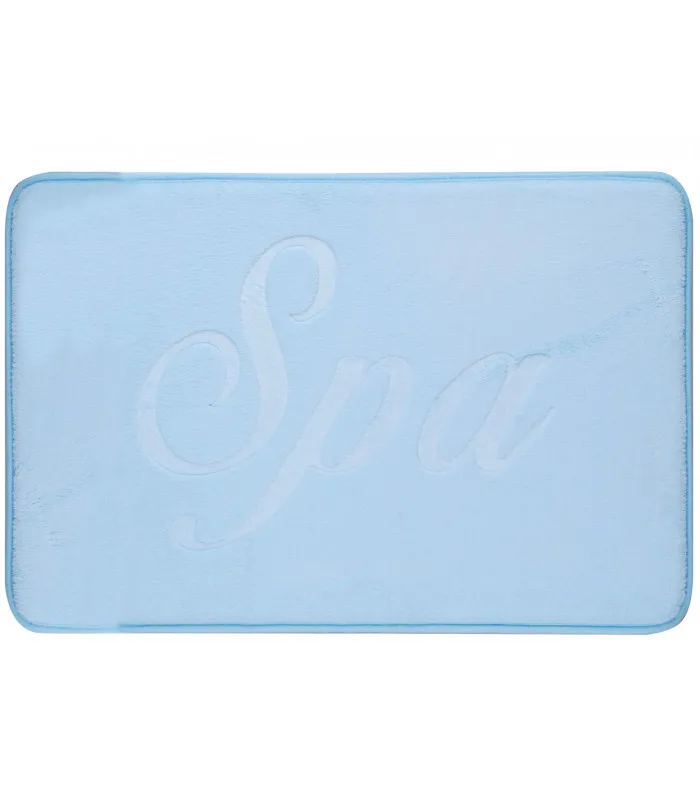 Tapis de bain mémoire de forme bleu Spa - 40x60cm