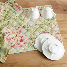 Tapis de drainage de cuisine pivoines