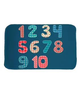 Tapis enfant ULTRA DOUX CHIFFRES en polyester doux et soyeux Fait en Europe