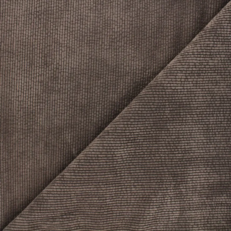 Tissu velours côtelé washé Jules - marron