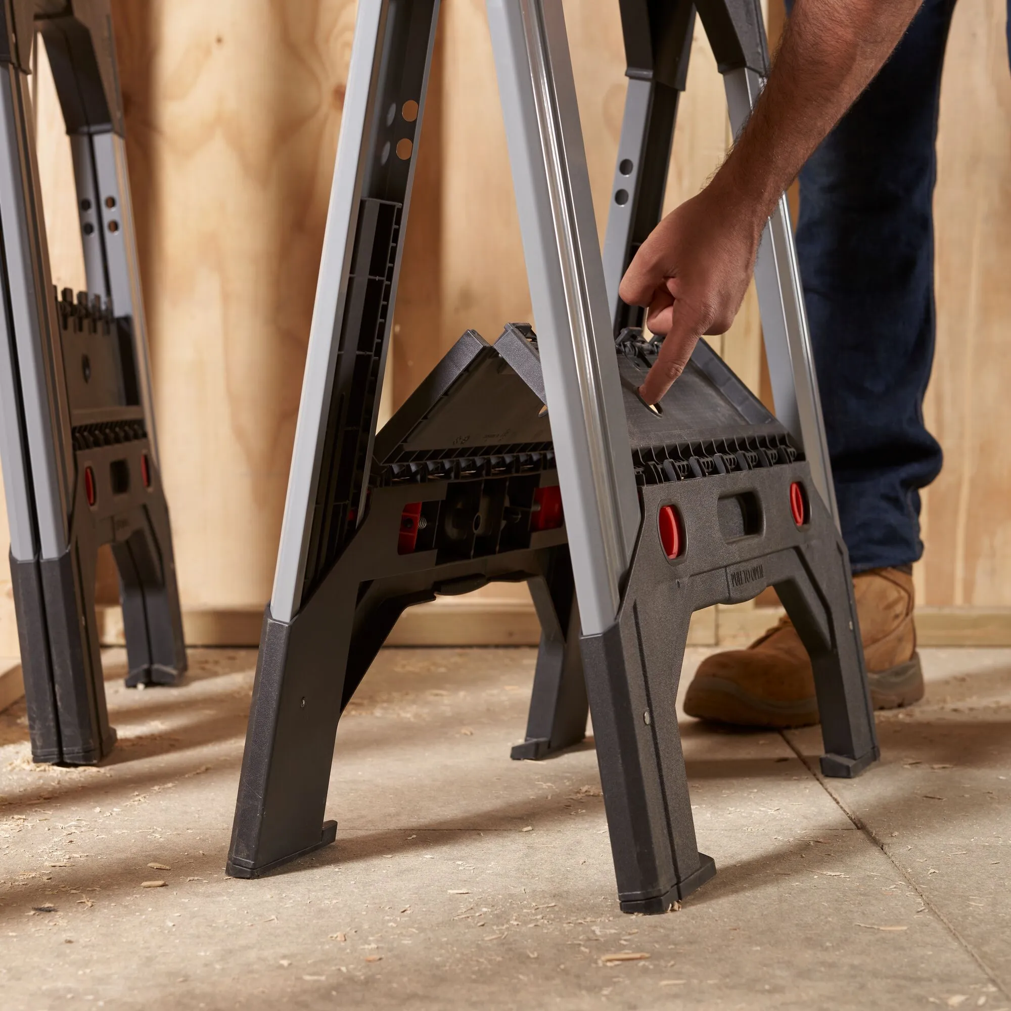 Tréteaux pliants STANLEY® FATMAX® (paire) hauteur réglable, capacité 1135 kg max